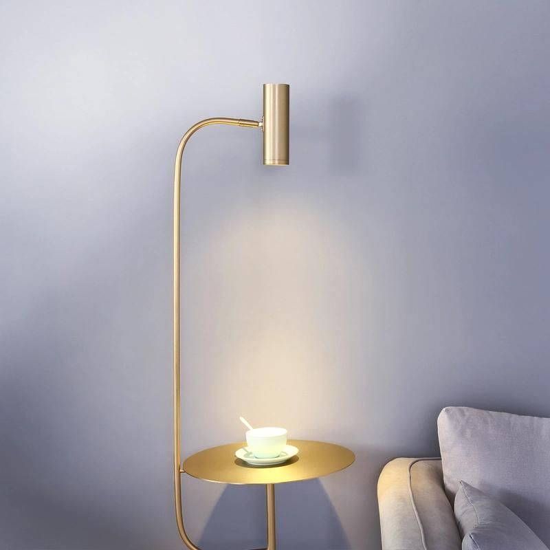 Modern Marble Golden Floor Lighting 360 Degree Rotating Lamp Head Marble Decoration Floor Light Contemporary Gold/Black LED Floor Lamp for Hotel Room and Home