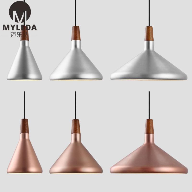 Pendant Lamp with Wood Decorative Head