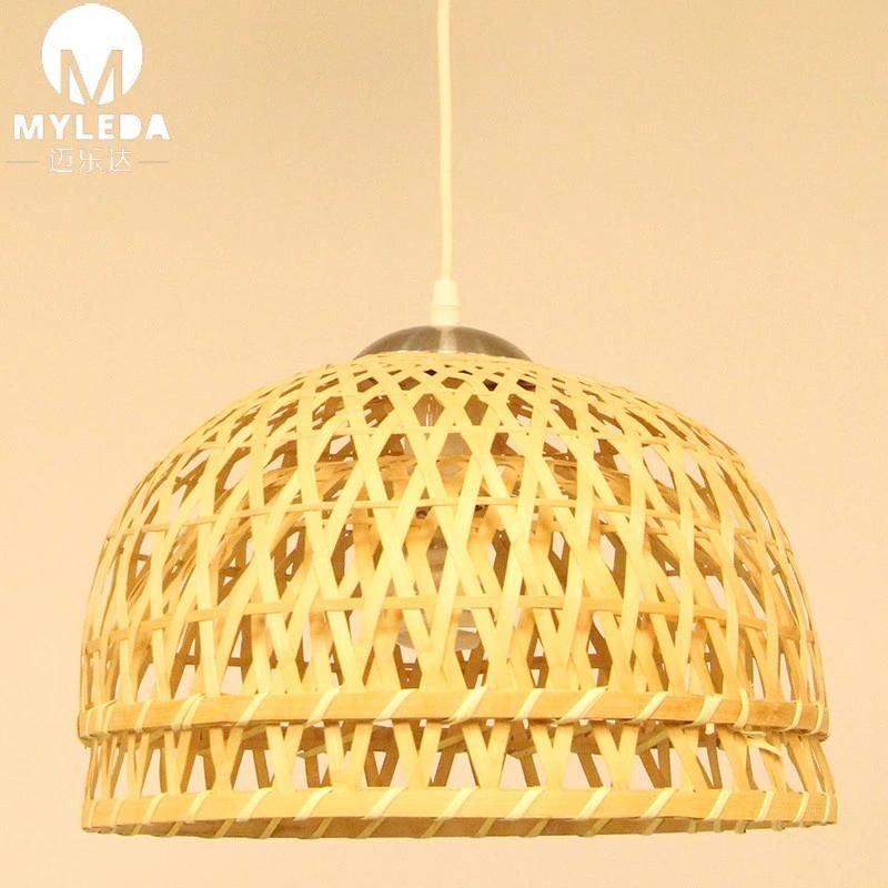 Home Decorative Bamboo Chandelier Wood Ceiling Light Hanging Pendent Lamp