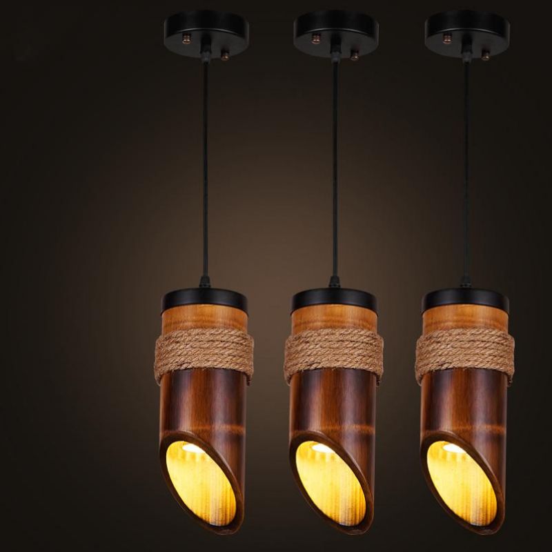 Retro Loft Vintage Chandelier Restaurant Corridors Chinese Antique Bamboo Rope Light (WH-VP-143)