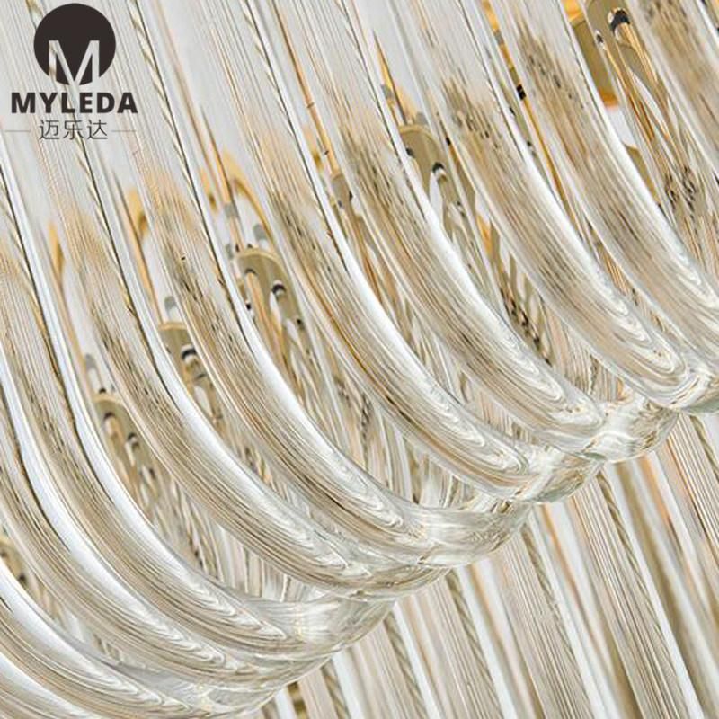 Decorative Art Design Interior Design Glass Strip Decorative Ceiling LED Pendant Lamp