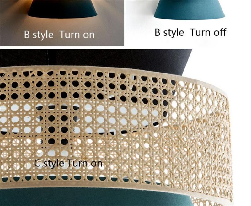 Rattan Pendant Lights Simple Modern Suspension Luminaire Dining/Living Room Kitchen Bedroom Tea House Study Loft