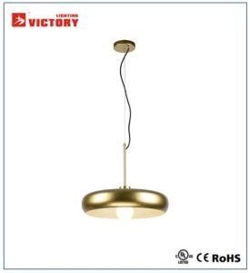 Simple Round Aluminum Gold Chandelier Pendant Light for Dining Room