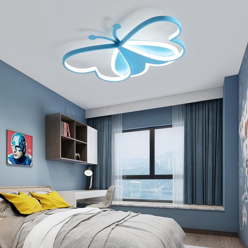 Butterfly Chandelier Kids Nordic Children′s Room Bedroom Decor LED Lamp Lights (WH-MA-175)