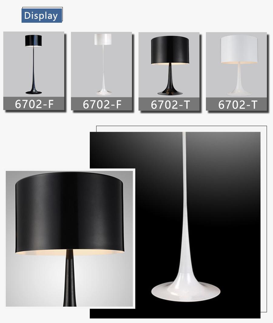 New Design Creative Contemporary Aluminum Table Floor Lamp for Reading Room