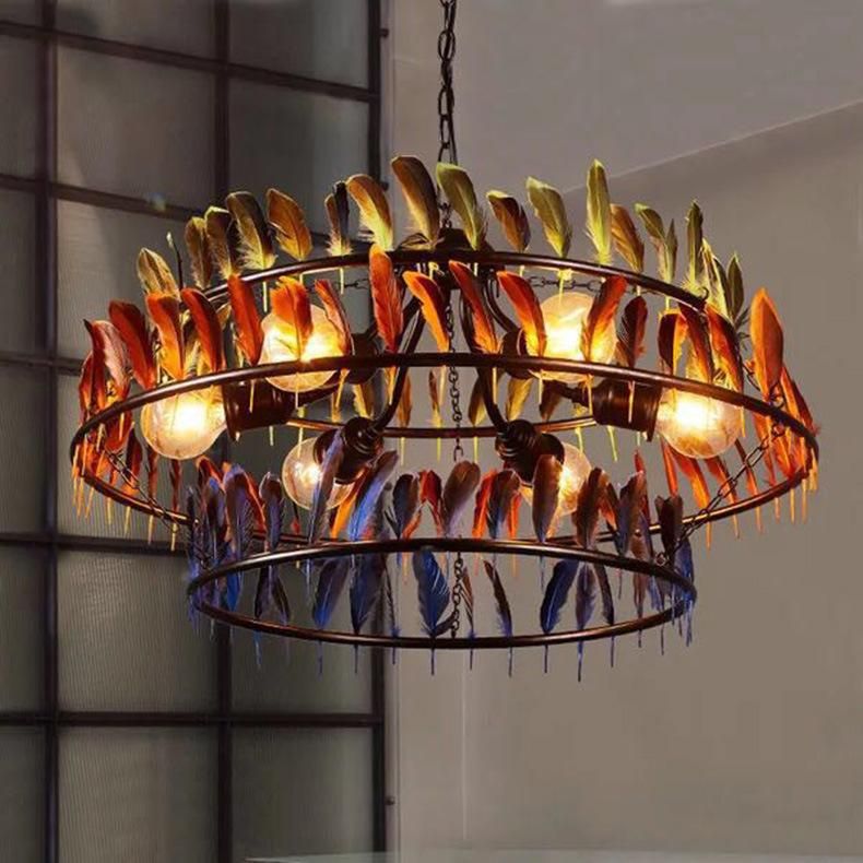 Create Loft Feather Pendant Light for Indoor Home Bar Lighting Fixtures (WH-VP-49)