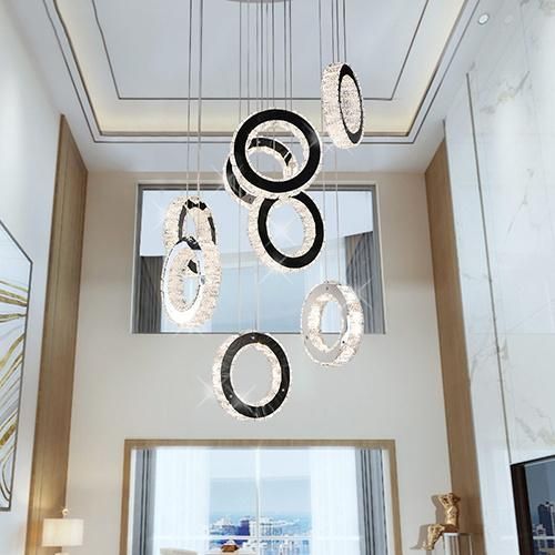 LED Crystal Pendant Light Modern Hanging Lighting for Indoor Decoration