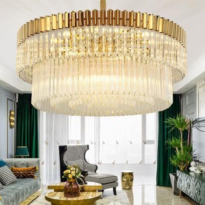 Wholesale Hote Lobby Can Be Custom Modern Luxury Gold Crystal Chandelier Light for Villa High Ceilings