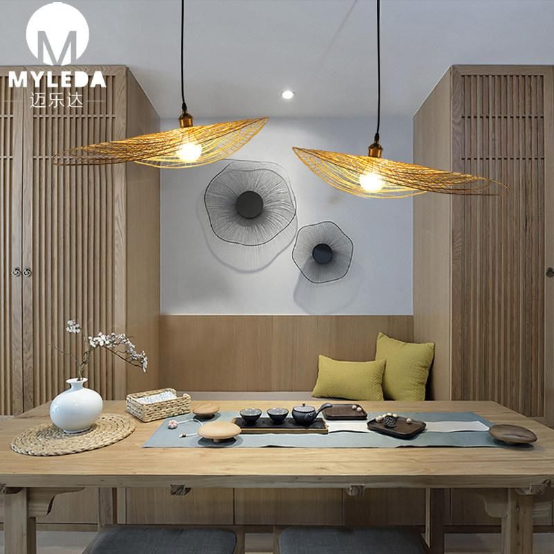 Chinese Style Shade Restaurant Stair Bamboo Pendant Light