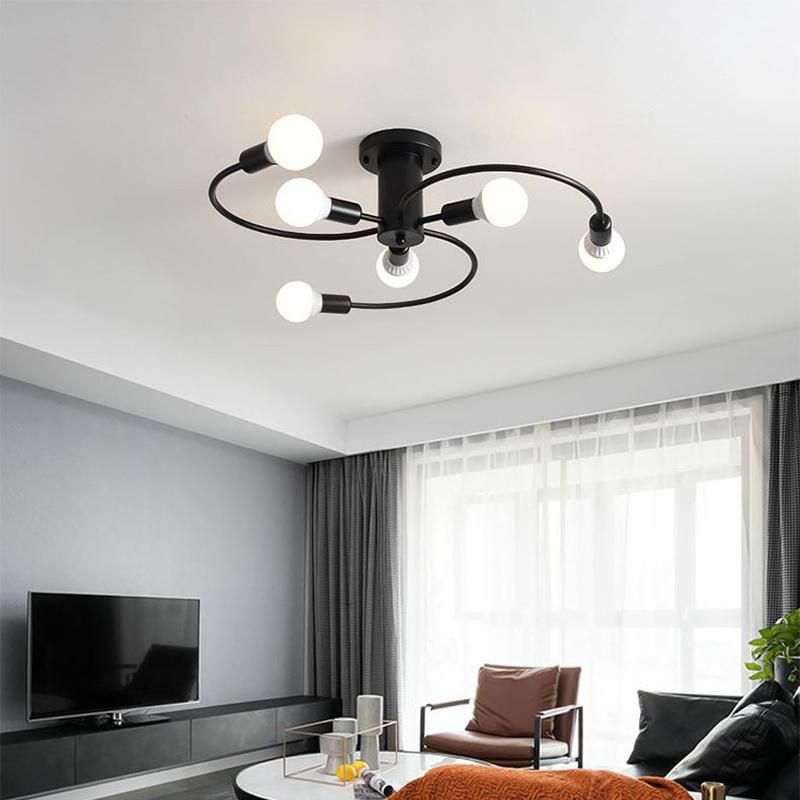 Living Room Chandelier Dining Ceiling Light Industrial Style Bedroom Lamps