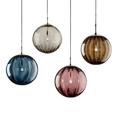 Modern Simple Circle Glass Chandelier Pendant Lamp Bedroom