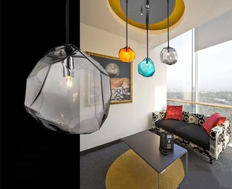 Modern Simple Color Glass Chandelier Drop Light Dome Glass Droplight Home Lighting Pendant Lamp