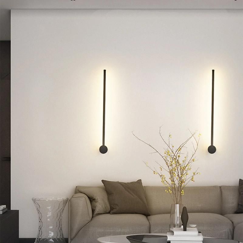 Long LED Wall Lamp Bedroom Bedside Lamp Simple Nordic Living Room Lighting