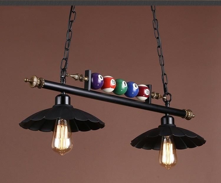 Vintage 3 Lights Light Metal Pendant Lamp with Glass Shade for Special Billiard Antique Pendant Light (WH-VP-86)