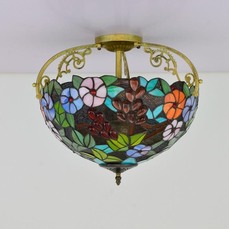 Turkish Colorful Glass Pendent Light Fixtures Kitchen Basket Empire Chandelier (WH-TA-35)
