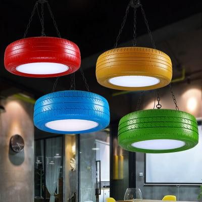 Loft Industrial Wind Tire Pendant Light Color LED Lamp Bead Hanging Retro Chandelier (WH-VP-132)