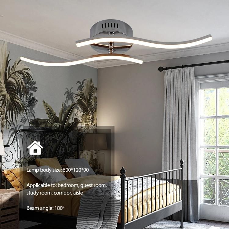 Nordic Minimalist Lighting Decoration Three-Color Adjustable LED Modern Ceiling Lamp