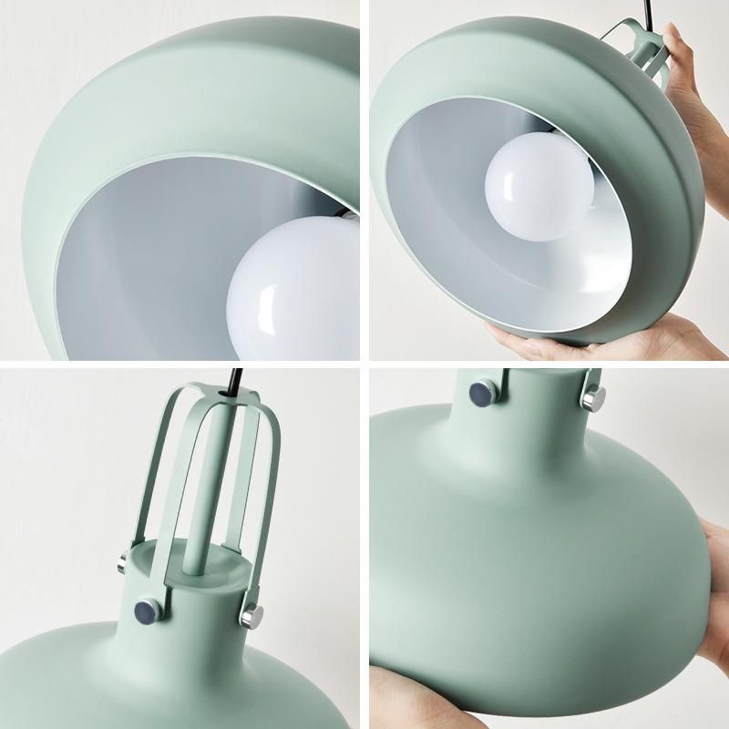 Modern LED Iron Pendant Lights Kitchen Bar Living Room Ranveig Nordic Pendant Light in Pastel Colors (WH-AP-335)