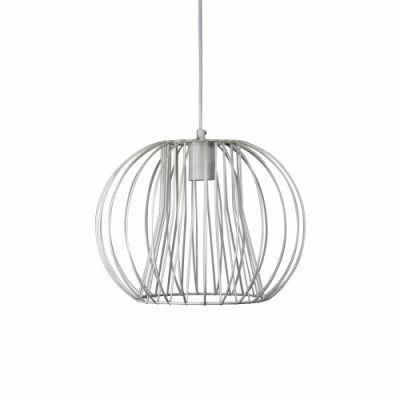 Matte White Sklavo Matel Wire Cage Pendant Light