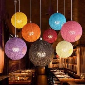Home Goods Modern Euro Vintage Rattan Ball Pendant Lamp Light