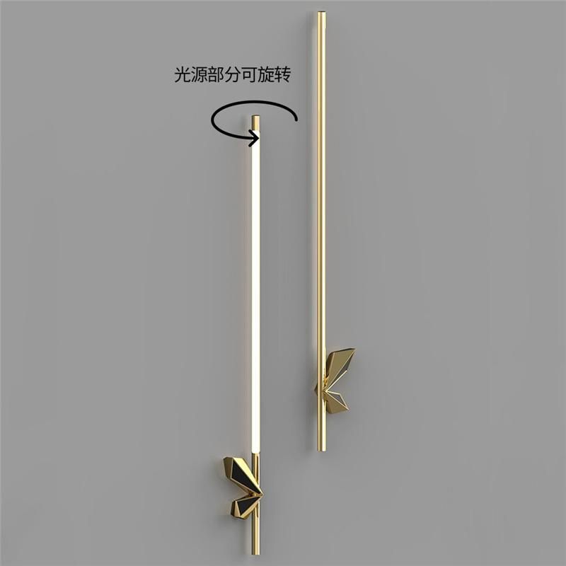 Nordic LED Copper Bedroom Gold Wall Lamp Living Room Simple Sconce Modern Bedside Background Creative Luxury Wall light