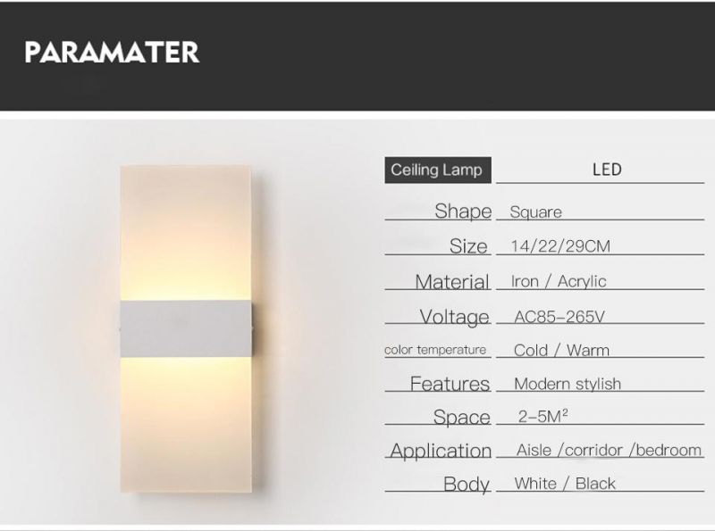 LED Fashionable Wall Lamp Bedroom Bedside Stairs Corridor Simple Kitchen Wall Light (WH-OR-119)