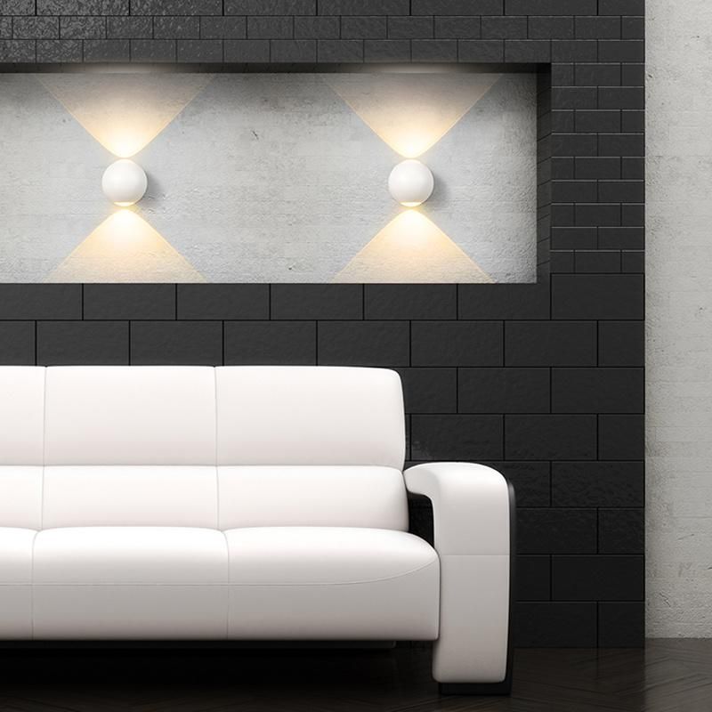 LED Round Simple Modern Light Villa Hotel Bedside Living Room Bedroom Corridor Wall Lamp