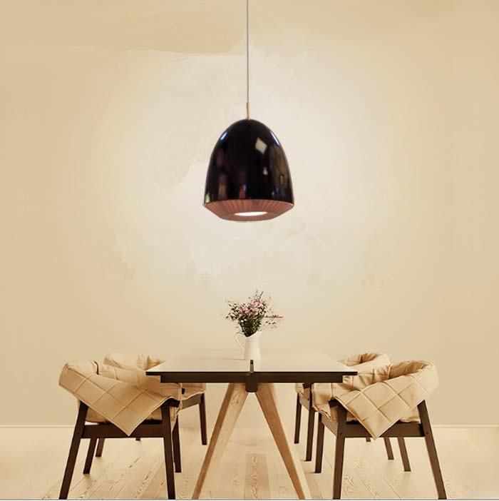 Simple Decorative Modern Pendant Lamp Hanging Lighting in Bright Black