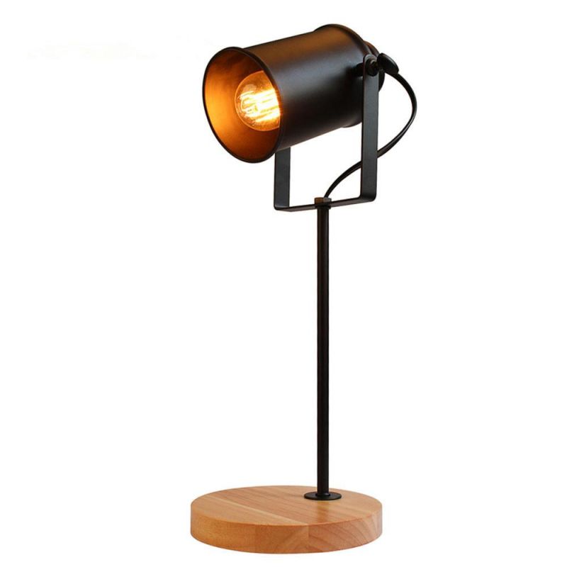 American Table Lamp Ascelina Vintage Loft Wooden LED Desk Lamp (WH-VTB-35)