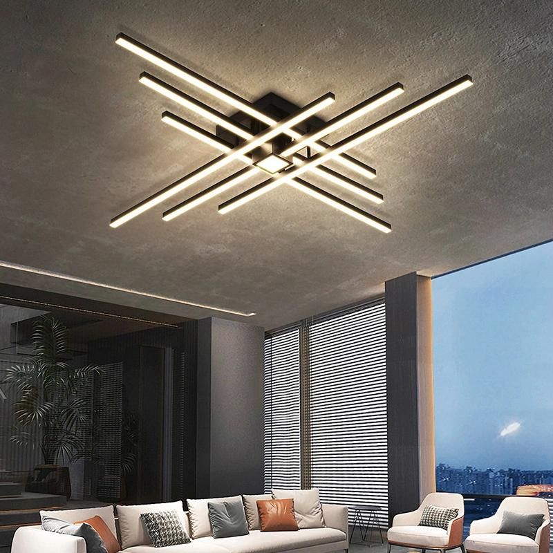 Modern Household Lamps Atmospheric LED Ceiling Lamp Minimalist Linear Chndelier (WH-MA-192)