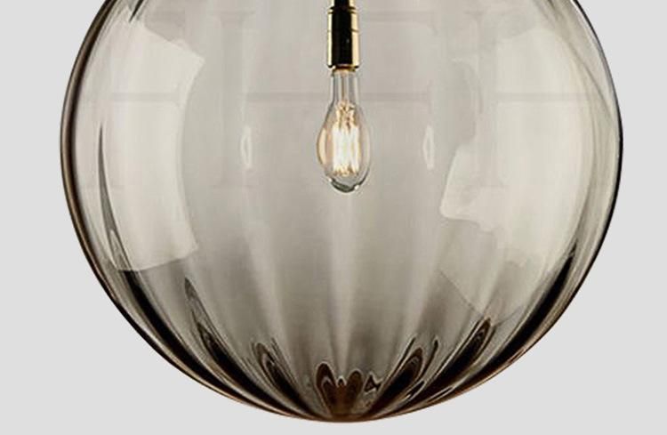 Modern Simple Circle Glass Chandelier Pendant Lamp Bedroom