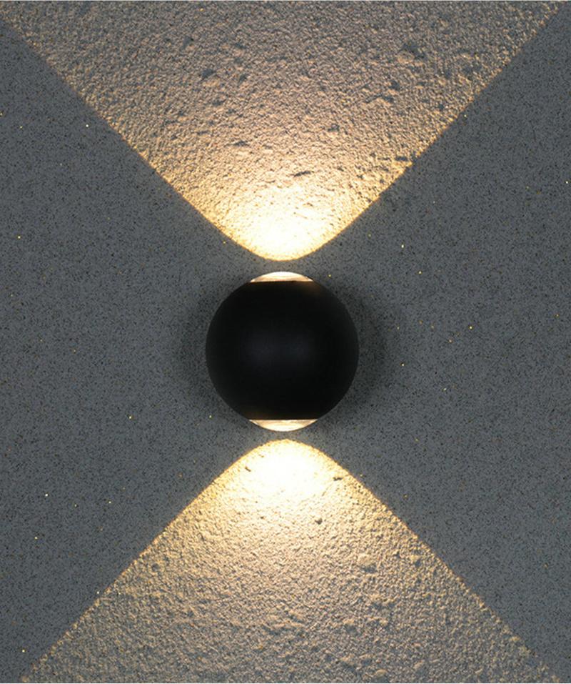 Outdoor Wall Lights LED 12W White Black Round Wall Lights Indoor Outdoor Wall Mounted Lamp for House