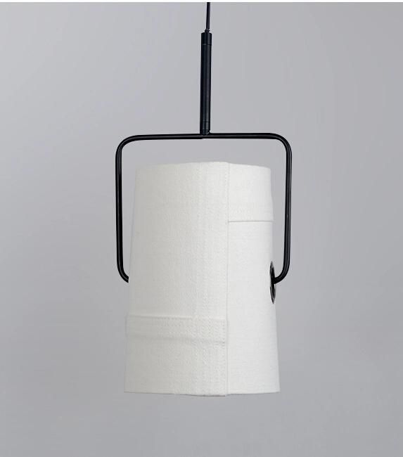Creative Simple Modern Decorative Fabric Hanging Ivory Color Pendant Lamp