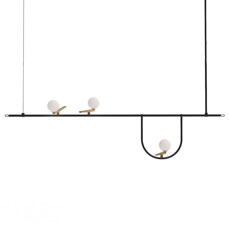 Nordic Time Glass Pendant Lights Minimalist Bird Pendant Lights Creative Iron Restaurant Suspension Lamp (WH-AP-179)