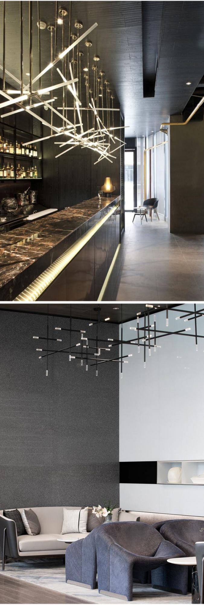 New Design Decorative Long Stairway Show Room Dining Hall Luxury Acrylic LED Chandelier Lamp