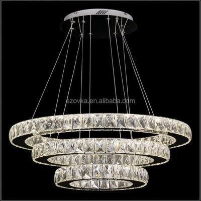 Chandeliers Pendant Lights Dining Roomcrystal PARA Colgantes Steel Panel LED Chandelier Light