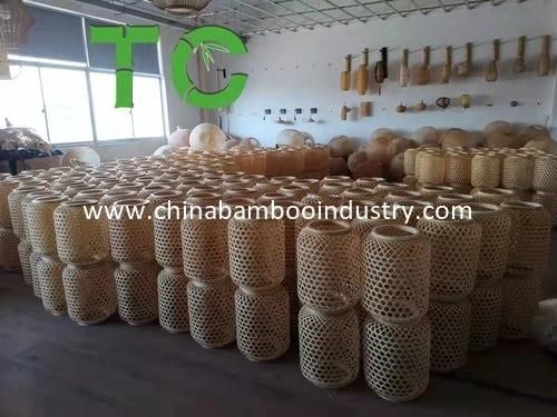 Creative Bamboo Pendant Lights Ceiling Lamps Lampshade Height Adjustable for Locally Accommodations Restaurants Tea House Hall