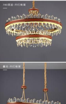 Ornate Modern Chandelier Crystal Dining Room LED Decoration Chandelier Rattan Pendant Lamp