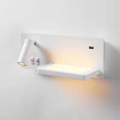 USB Charge Downlight Wall Light Multi-Function Modern LED Wall Light for Studyroom, Livingroom