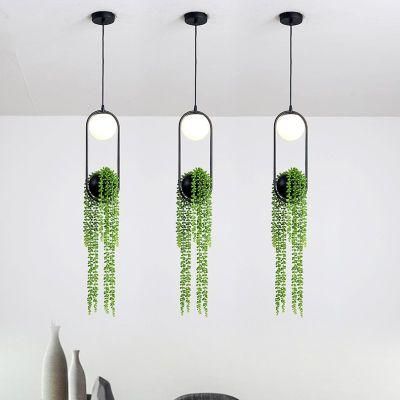 Creative Plant LED Pendant Lights Modern Indoor Lighting Grass Hanging Lamps (WH-GP-69)