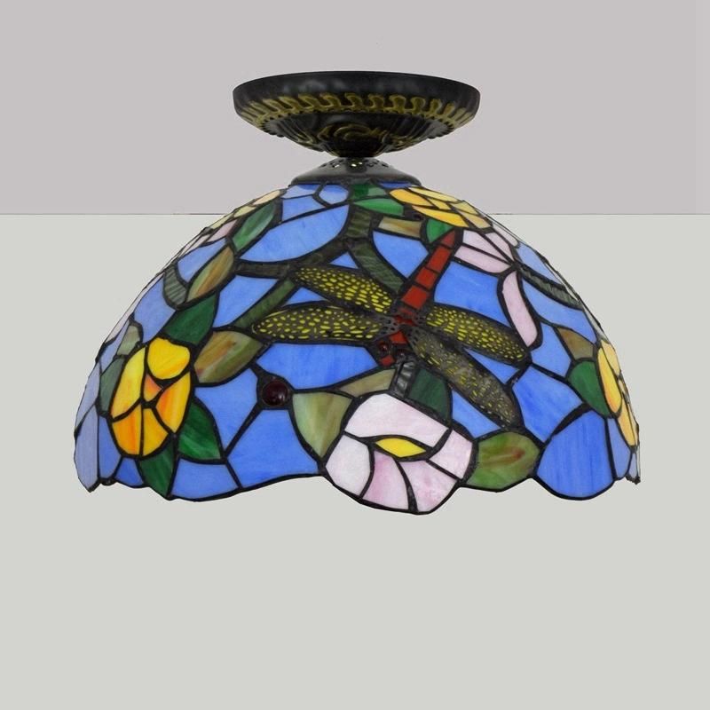 Tiffany Multi-Color Glass Dining Room Corridor Corridor Bathroom Blue Ceiling Lamp (WH-TA-22)