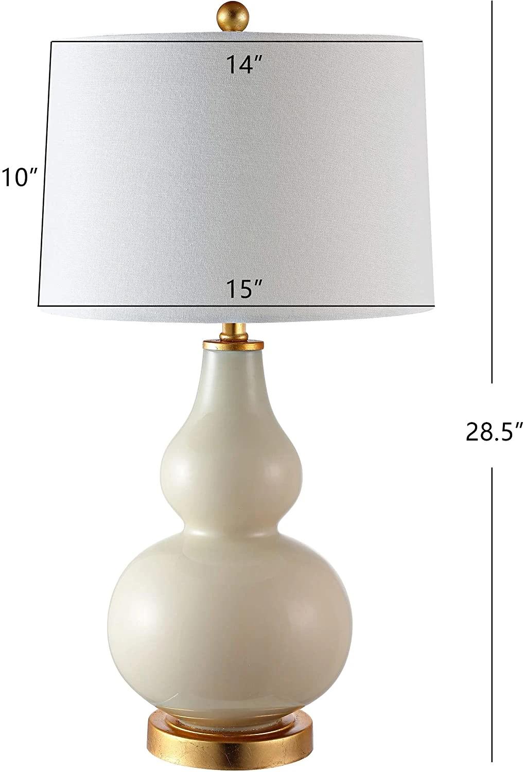 Europe Home Decor off White Porcelain Table Lamp for Bed Room Ceramic Table Lamp