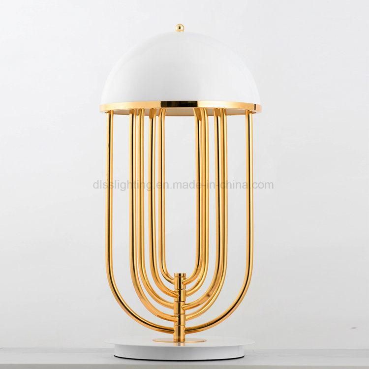 Modern Elegant Black Gold Table Lamp Project Hotel Desk Light