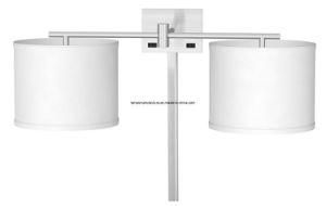 Twin Wall Lamp with Power Ourlet and Wire Cover