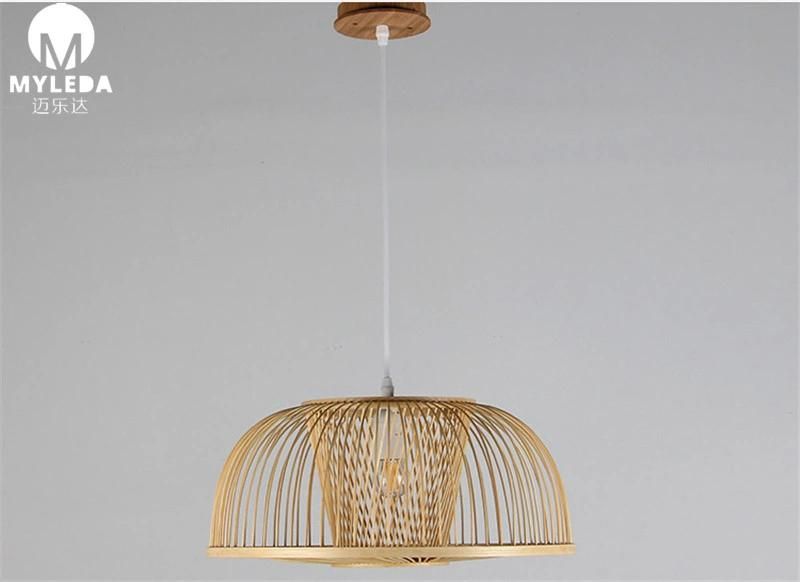 Wood Custom Made Hanging Lamp Hotel Project Chandelier
