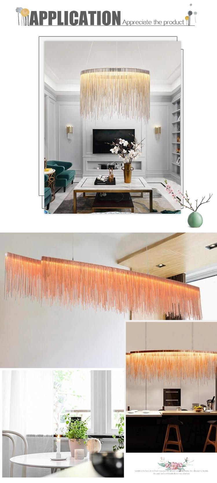 Zhongshan LED Aluminium Tassel Circle Modern Chandelier