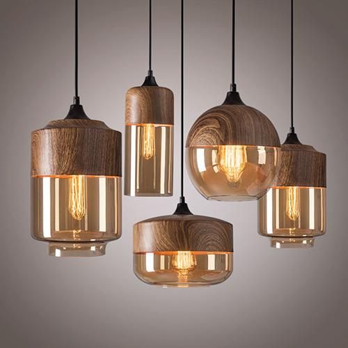 Modern Pendant Light Wooden Pendant Lamp Hanging Pendant Light for Home Decoration