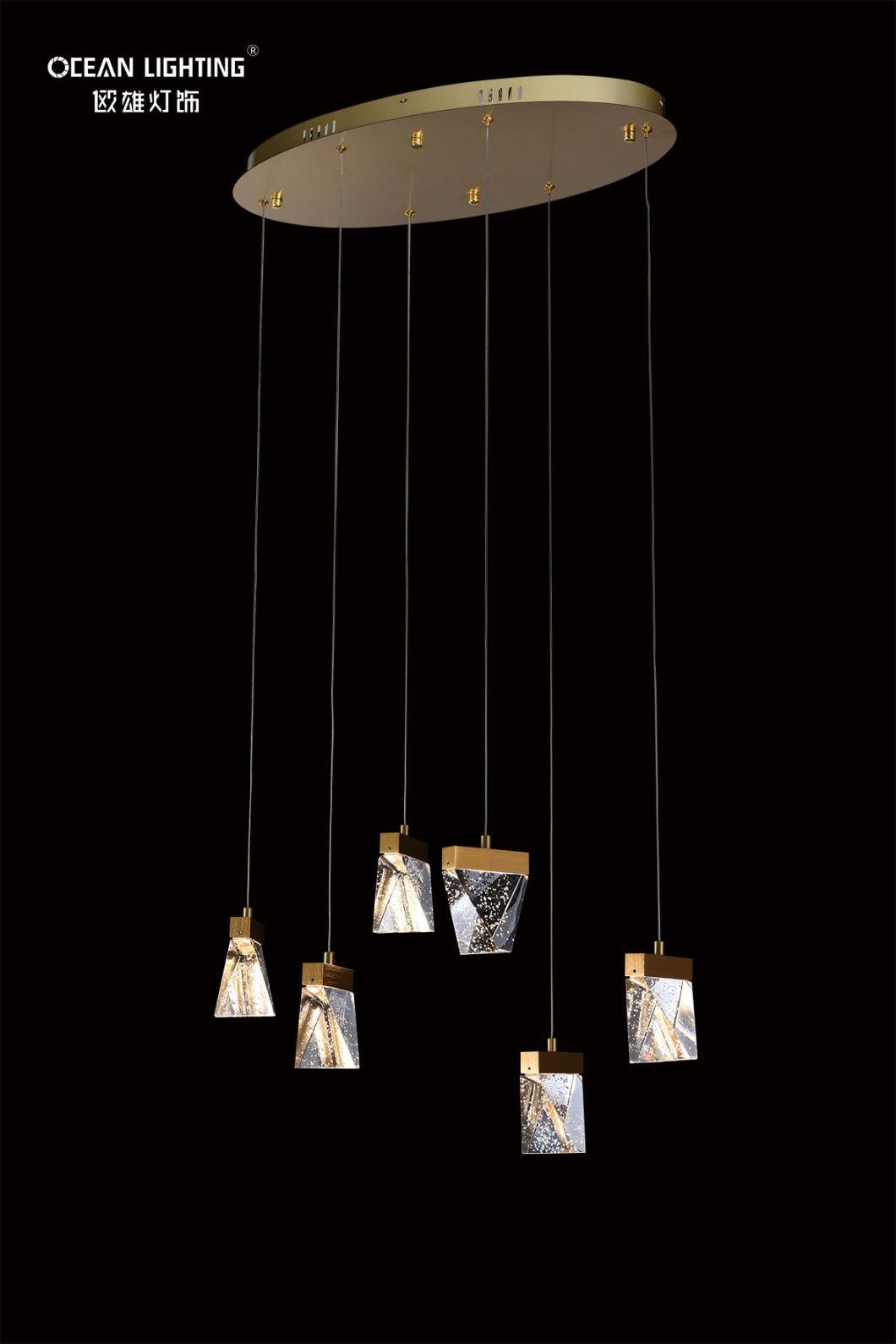 Gold Warm Lighting 3000K Metal 5*3W Crystal Chandeliers and Lamps