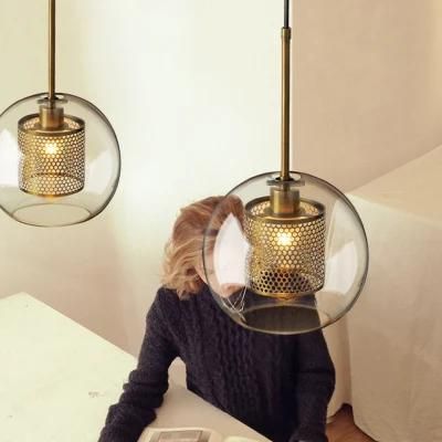 Modern Clear Glass Globe Pendant Light for Bar Kitchen Lighting (WH-GP-04)