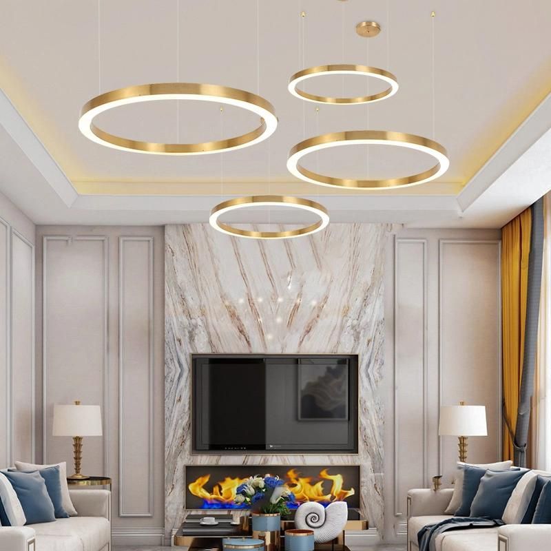 Circle Design Ceiling Lamp Pendant Lamp Hotel Lobby Lamp Display Lighting